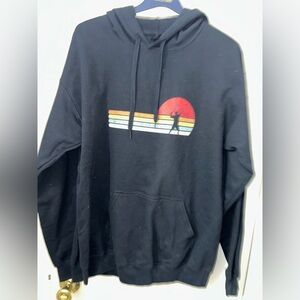 Black Graphic Hoodie- tennis- never used no tags